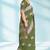 Olive green & antique silver mau silk cotton saree with running blouse