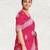 Rani pink & antique silver mau silk cotton saree with running blouse