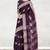 Dark plum & antique silver mau silk cotton saree with running blouse
