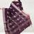 Dark plum & antique silver mau silk cotton saree with running blouse