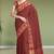 Heritage crimson red & forest green chettinad cotton saree with running blouse