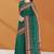 Emerald green & maroon chettinad cotton saree with running blouse