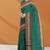 Emerald green & maroon chettinad cotton saree with running blouse