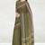 Olive green & rose gold chettinad cotton saree with running blouse