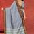 Ash/steel grey & burnished copper brown chettinad cotton saree with running blouse