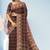 Espresso brown & vintage mauve chettinad cotton saree with running blouse