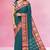 Teal blue & wine maroon chettinad cotton saree with running blouse