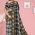 Smokey grey/silver mist & jet black chettinad cotton saree with running blouse