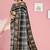 Smokey grey/silver mist & jet black chettinad cotton saree with running blouse