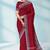 Indian postal/crimson red & royal blue chettinad cotton saree with running blouse