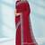Indian postal/crimson red & royal blue chettinad cotton saree with running blouse
