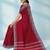 Indian postal/crimson red & royal blue chettinad cotton saree with running blouse