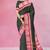 Jungle/forest green & rani pink chettinad cotton saree with running blouse