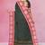Jungle/forest green & rani pink chettinad cotton saree with running blouse