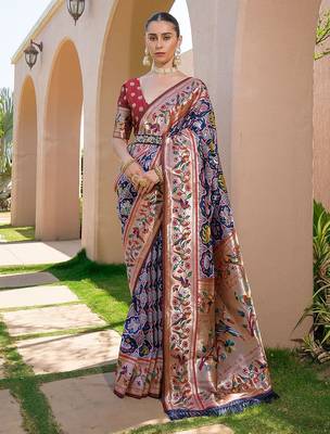 Woven Design Zari Paithani Saree 1