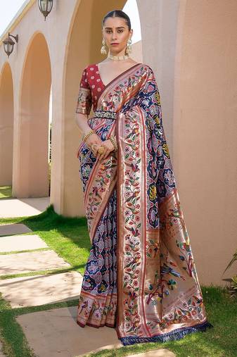 Woven Design Zari Paithani Saree