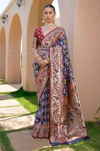 Woven Design Zari Paithani Saree
