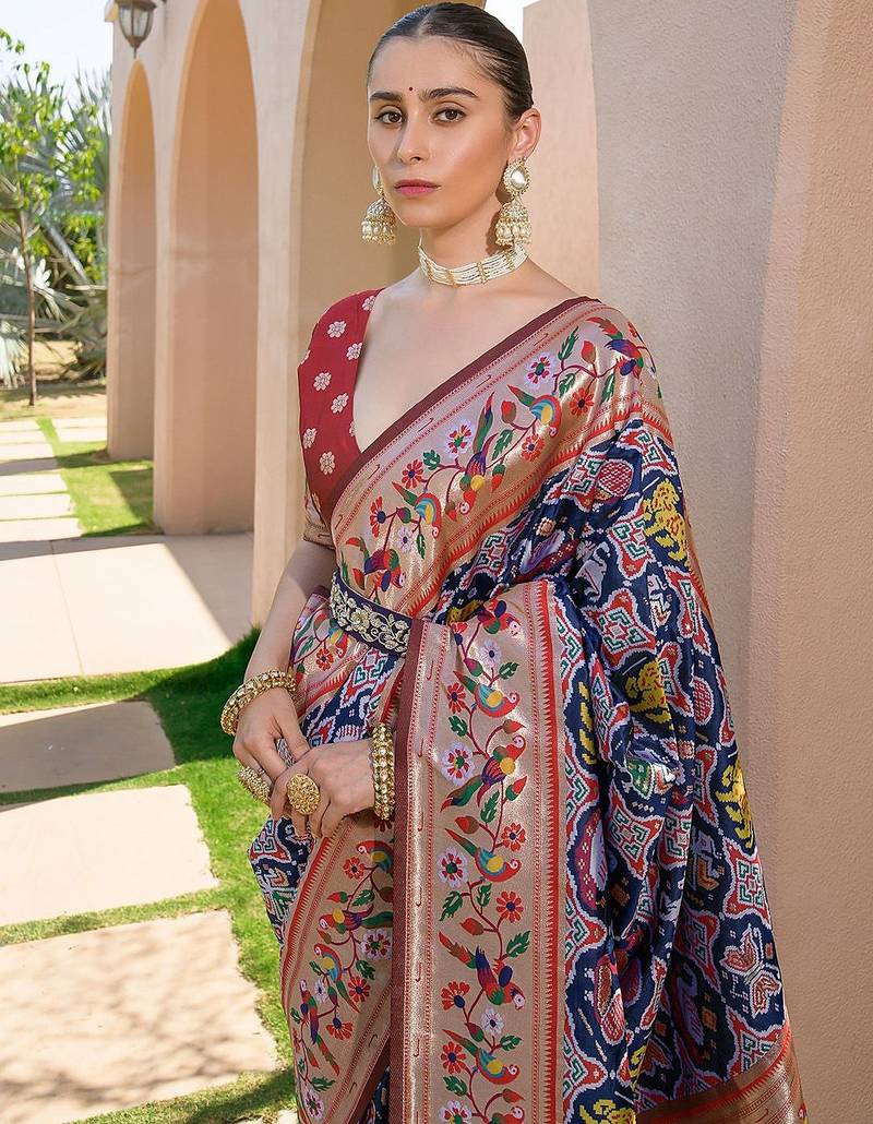 Woven Design Zari Paithani Saree