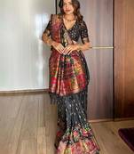 Woven Design Zari Pashmina Banarasi Saree