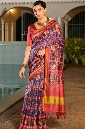 Woven Design Zari Patola Saree