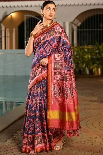 Woven Design Zari Patola Saree