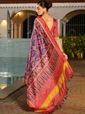 Woven Design Zari Patola Saree 3