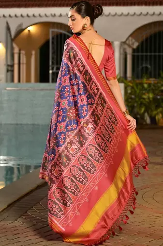 Woven Design Zari Patola Saree