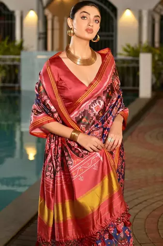 Woven Design Zari Patola Saree