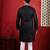 Black embroidered kurta payjama for mens' traditional looks