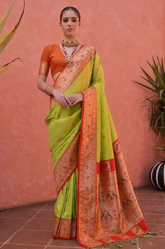 Woven Design Zari Paithani Saree