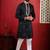Black embroidered kurta payjama for mens' traditional looks