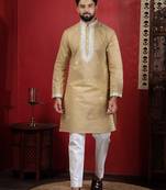 Chikoo embroidered kurta payjama for mens' traditional looks
