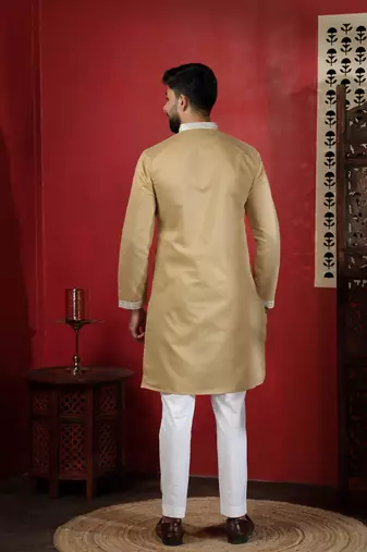 Chikoo embroidered kurta payjama for mens' traditional looks