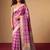 Checked Zari Jute Silk Fusion Tussar Saree