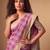 Checked Zari Jute Silk Fusion Tussar Saree