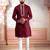 Maroon embroidered kurta payjama for mens' traditional looks