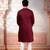 Maroon embroidered kurta payjama for mens' traditional looks