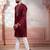 Maroon embroidered kurta payjama for mens' traditional looks