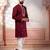 Maroon embroidered kurta payjama for mens' traditional looks