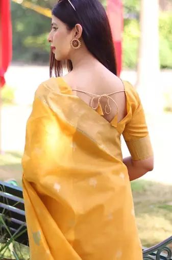 Floral Woven Design Zari Mysore Silk Saree