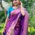 Ethnic Motifs Woven Design Zari Banarasi Saree