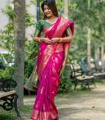 Floral Zari Silk Banarasi Saree