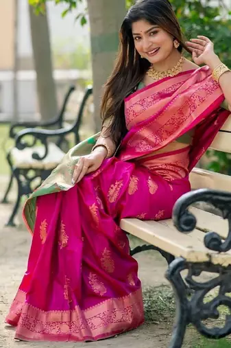 Floral Zari Silk Banarasi Saree