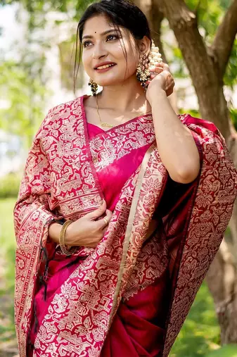 Zari Bhagalpuri Saree