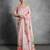 Floral Printed Zari Tussar Saree With Tassels