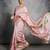Floral Printed Zari Tussar Saree With Tassels