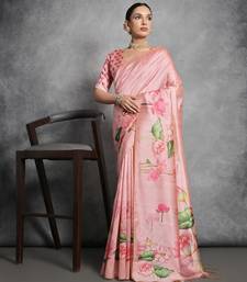 Floral Zari Tussar Saree