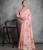 Floral Zari Tussar Saree