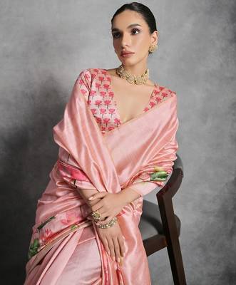 Floral Zari Tussar Saree 3