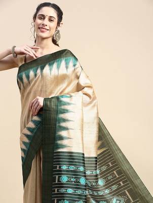Solid Silk Cotton Saree 1